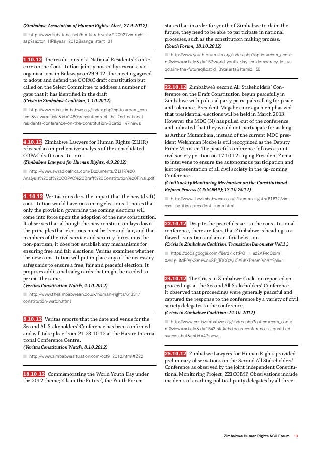 Zimbabwe Draft Constitution Pdf